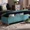 Baxton Studio Hannah Teal Blue Velvet Upholstered Tufted Storage Ottoman Bench 160-9933 - alternate 5